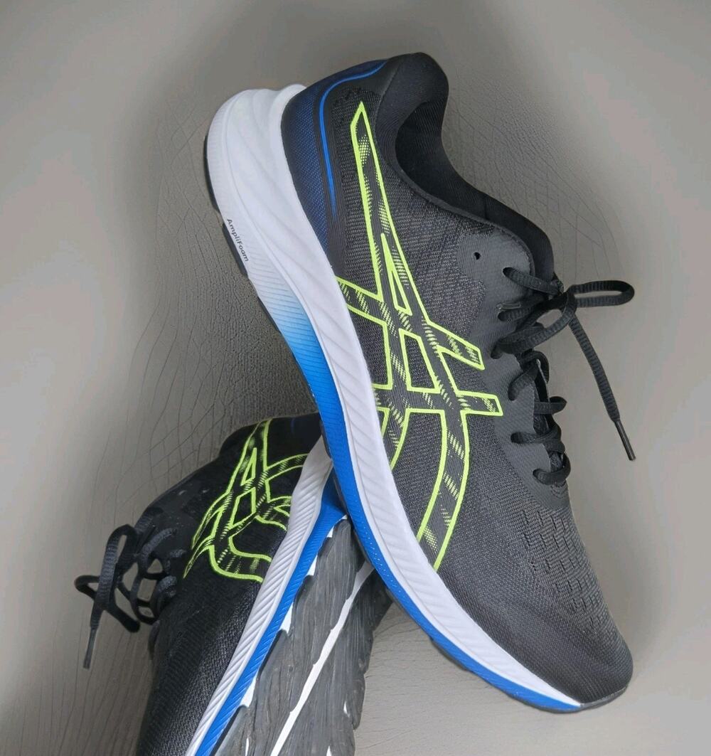 Asics Gel- excite 9 Men's US 13 Running Training Shoes Black/Green Amplifoam
